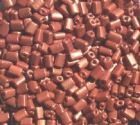 50g 5x4x2mm Matte Metallic Dark Copper Tile Beads
